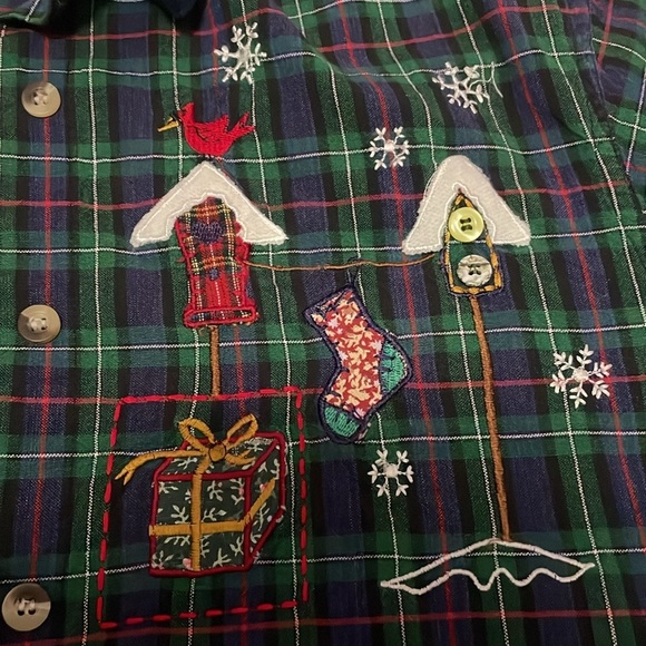 Vintage Holiday Flannel Button Up Shirt - Picture 6 of 13